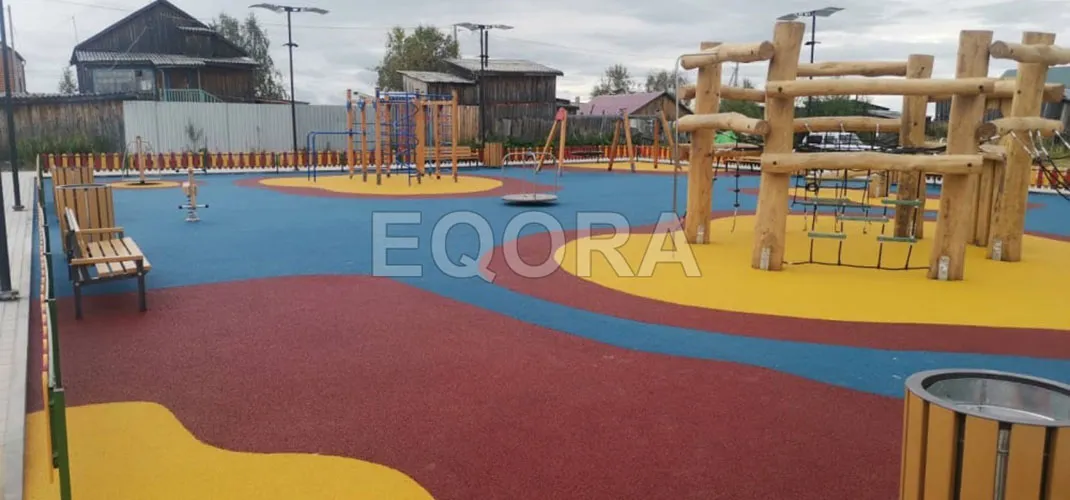 Варианты покрытия для детских площадок на улице в Мегионе